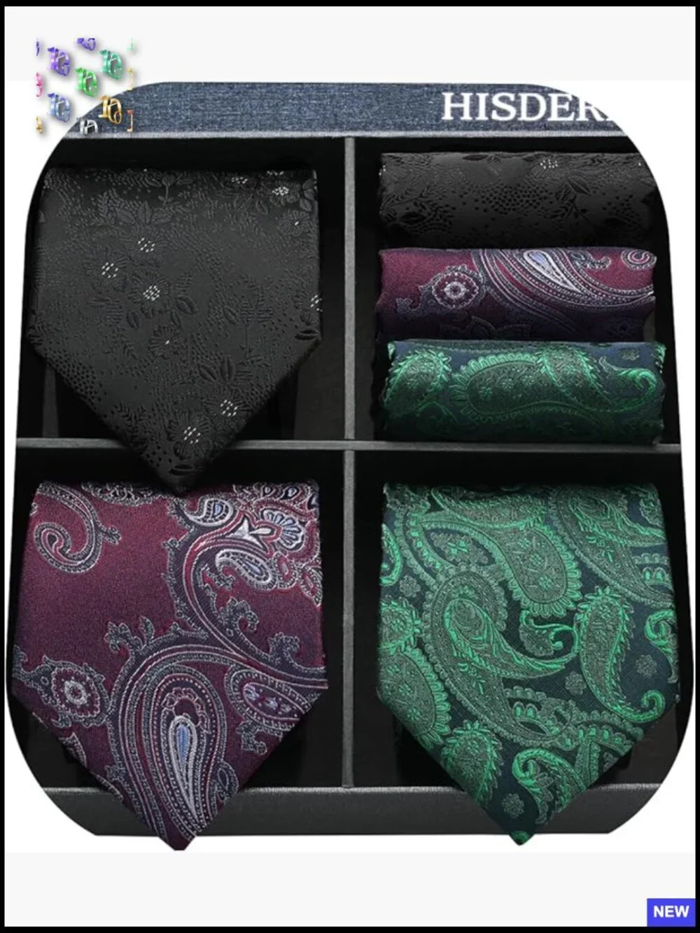 Microfiber Tie Set Formal Business Elegant Wedding Pocket Square Collection